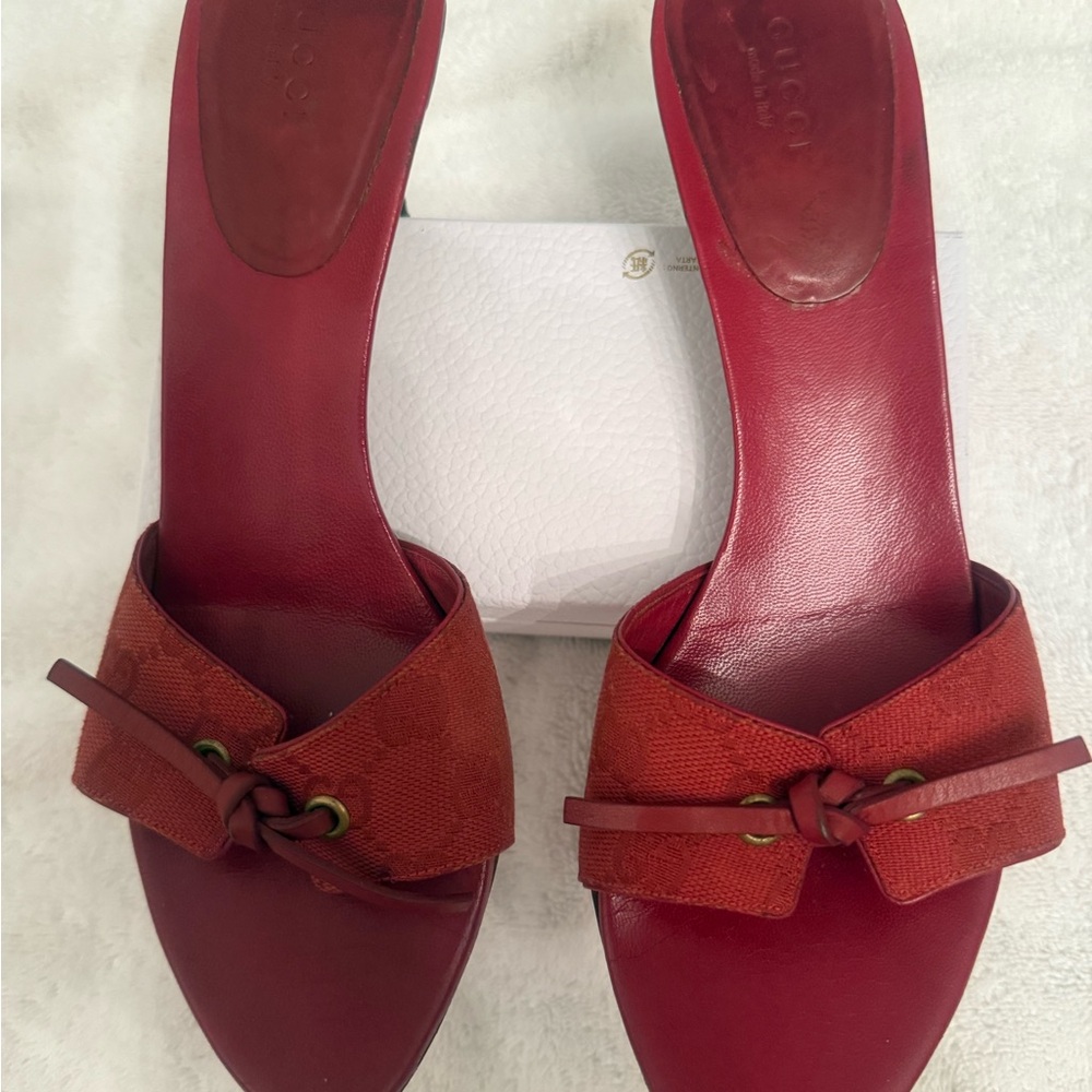 Gucci Women's Deep Red Mules